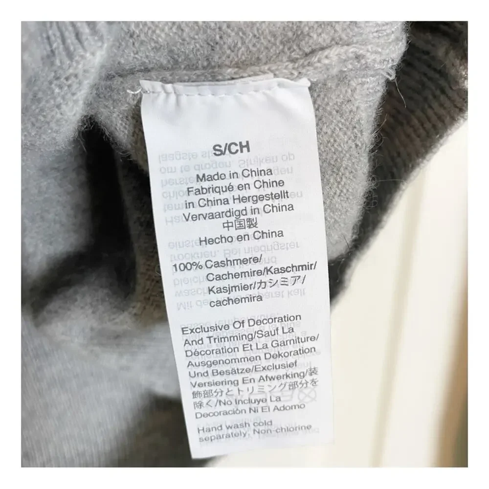 J. Crew Jewel Button 100% Cashmere Gray Cardigan - Picture 9 of 9